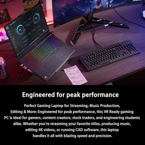 كمبيوتر محمول للألعاب Lenovo Legion 5 15AHP10 RTX 5060، شاشة 15.1 بوصة OLED WQXGA 165 هرتز 500Nits، AMD Ryzen 7 260، ذاكرة وصول عشوائي DDR5 سعة 16 جيجابايت، محرك أقراص SSD 1 تيرابايت، لوحة مفاتيح بإضاءة خلفية RGB، W11H، Wi-Fi 7، حزمة مع مبرد كمبيوتر محمول in Saudi Arabia