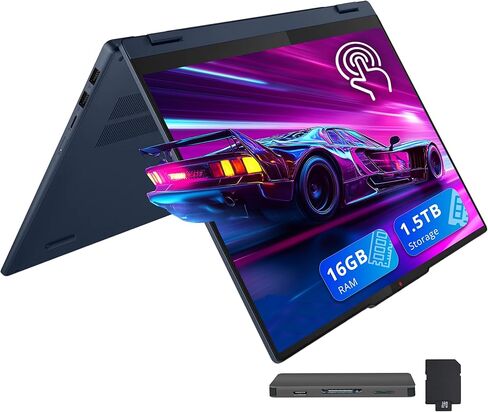 لينوفو ايدياباد 5 16 بوصة WUXGA لاب توب 2 في 1، AMD Ryzen AI 5 340، ذاكرة وصول عشوائي 16 جيجا، تخزين 1.5 تيرابايت (512 جيجا SSD + 1 تيرابايت مجموعة قاعدة توصيل)، لوحة مفاتيح بإضاءة خلفية، راديون 840M، واي فاي 6، ويندوز 11، أزرق in Kuwait