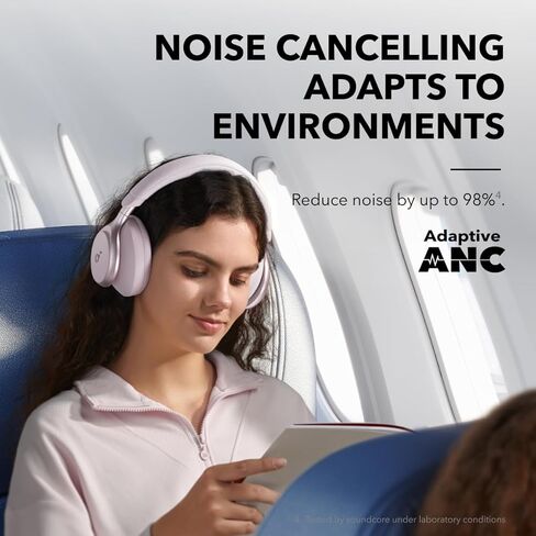 Soundcore by Anker Space One Active Noise Cancelling Headphones, with Headphones Case, 2X Stronger Voice Reduction, 40H ANC Playtime, App Control, LDAC Hi-Res Wireless Audio in Saudi Arabia