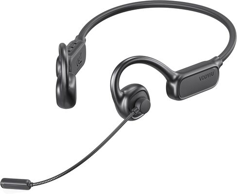 Open Ear Headphones with Mic,20H Bluetooth Headset with Microphone,5.4 Bluetooth Headphones with Noise Cancelling Mic,IPX5 Wireless Headset with Mic for Work,Zoom,Workout, Driving, Call in Saudi Arabia