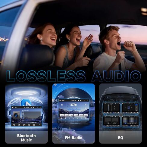 Single Din Touch Screen Car Radio with Wireless Carplay and Android Auto, 7 Inch Single Din Car Stereo with Bluetooth, FM Radio, EQ, Online Video, Mirror Link, USB/Type-C, SWC+ Camera in Saudi Arabia
