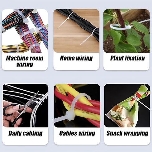 100pcs Plastic Nylon Cable Ties Self-locking Cord Tie Straps Detachable Cables Fastening Loop for Home Office Wire Zip Ties (Black,3x100mm) in Saudi Arabia