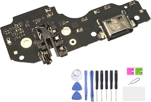 أجزاء لوحة منفذ USB للشحن البديلة من Revvl 6 لجهاز T-Mobile Revvl 6 Pro (5G) TMAF025G 6.82 بوصة، منفذ الشاحن مناسب أيضًا لـ Revvl 6 6.52 بوصة TMAF025G in Kuwait