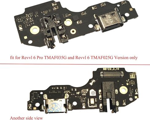 أجزاء لوحة منفذ USB للشحن البديلة من Revvl 6 لجهاز T-Mobile Revvl 6 Pro (5G) TMAF025G 6.82 بوصة، منفذ الشاحن مناسب أيضًا لـ Revvl 6 6.52 بوصة TMAF025G in Kuwait