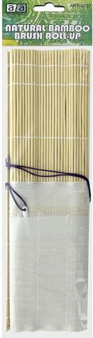 Art Advantage Brush Roll-Up Bamboo Case for Long-Handle Paintbrushes – Paint Brush Holder, Paint Brush Organizer, Paintbrush Storage for Artists & Painters in Saudi Arabia