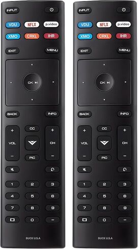 استبدال جهاز التحكم عن بعد للتلفزيون الذكي XRT140R Vizio - سهولة الإعداد، الأشعة تحت الحمراء، مفاتيح الاختصار، جهاز التحكم عن بعد العالمي لأجهزة تلفزيون SmartCast - بديل جهاز التحكم عن بعد Vizio لسلسلة D، E، M، P، V، PX، OLED in Kuwait