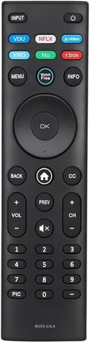 XRT140R Vizio Smart TV Remote Replacement - Easy Setup, Infrared, Shortcut Keys, Universal Remote for SmartCast TVs - Vizio Remote Control Replacement for D, E, M, P, V, PX, OLED Series in Saudi Arabia