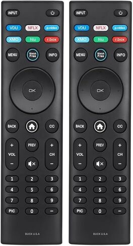 XRT140R Vizio Smart TV Remote Replacement - Easy Setup, Infrared, Shortcut Keys, Universal Remote for SmartCast TVs - Vizio Remote Control Replacement for D, E, M, P, V, PX, OLED Series in Saudi Arabia