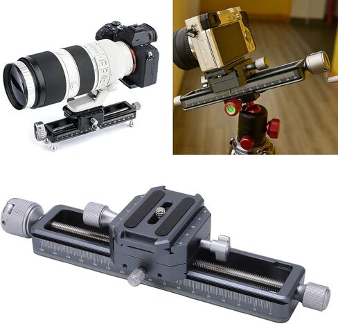 Macro Focusing Rail Slider for DSLR Cameras, Aluminum Alloy, 18cm Length - Precise Positioning, Arca Mount Compatible, Portable Close Up Photography Tool in Saudi Arabia