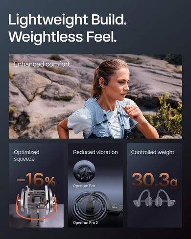 SHOKZ OpenRun Pro 2 - سماعات رأس بلوتوث رياضية ممتازة ذات توصيل عظمي مفتوح الأذن - أسود S820 (متجدد) in Kuwait