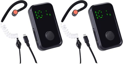 أجهزة اتصال لاسلكية صغيرة للغاية محمولة 2 حزمة راديو ثنائي الاتجاه مع جهاز إرسال واستقبال FM وسدادات أذن مانعة للسقوط وكابل طويل للمشي لمسافات طويلة ورحلة التخييم وركوب الدراجات والمطاعم والرياضة الخارجية ومحلات السوبر ماركت والمستشفيات والسياحة in Kuwait