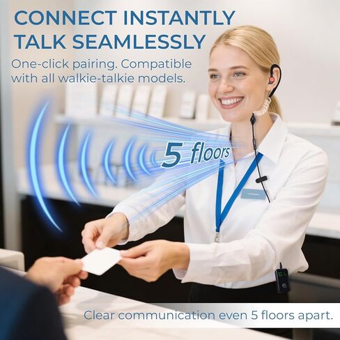 أجهزة اتصال لاسلكية صغيرة للغاية محمولة 2 حزمة راديو ثنائي الاتجاه مع جهاز إرسال واستقبال FM وسدادات أذن مانعة للسقوط وكابل طويل للمشي لمسافات طويلة ورحلة التخييم وركوب الدراجات والمطاعم والرياضة الخارجية ومحلات السوبر ماركت والمستشفيات والسياحة in Kuwait