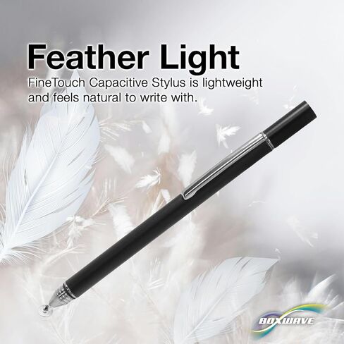 قلم BoxWave Stylus متوافق مع Apple iPad Pro (الجيل الثاني 2017) (12.9 بوصة) - قلم لمس ذو سعة FineTouch، قلم شاشة فائق الدقة - أسود داكن in Kuwait