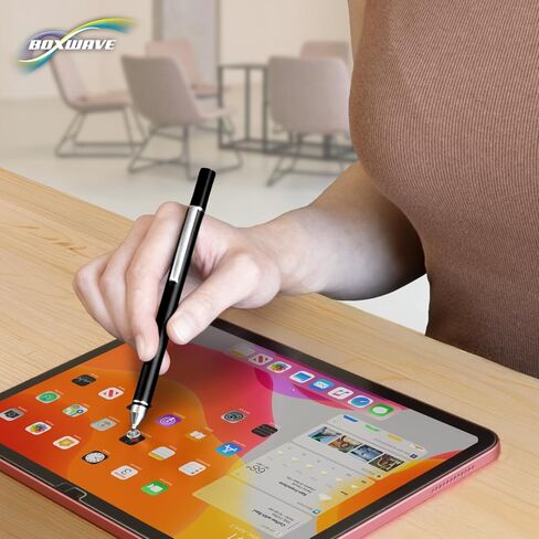 قلم BoxWave Stylus متوافق مع Apple iPad Pro (الجيل الثاني 2017) (12.9 بوصة) - قلم لمس ذو سعة FineTouch، قلم شاشة فائق الدقة - أسود داكن in Kuwait