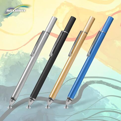 قلم BoxWave Stylus متوافق مع Apple iPad Pro (الجيل الثاني 2017) (12.9 بوصة) - قلم لمس ذو سعة FineTouch، قلم شاشة فائق الدقة - أسود داكن in Kuwait