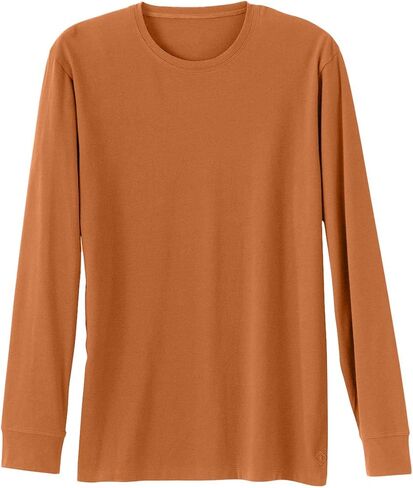 Fair Indigo Men's Organic All-Cotton Long Sleeve Crew Neck T-Shirt in Saudi Arabia
