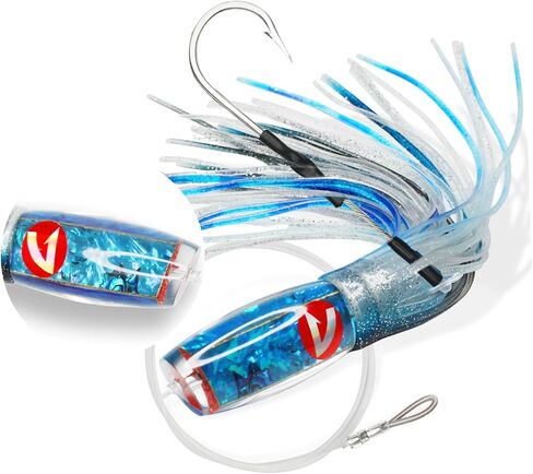 VIKETECH 13’’ 10oz Resin Saltwater Fishing Trolling Lure for Tuna Mahi Mahi Marlin Wahoo Sailfish Dolphin Lures Deep Sea Offshore Big Game Included Mesh Bag in Saudi Arabia
