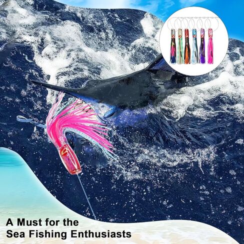 VIKETECH 13’’ 10oz Resin Saltwater Fishing Trolling Lure for Tuna Mahi Mahi Marlin Wahoo Sailfish Dolphin Lures Deep Sea Offshore Big Game Included Mesh Bag in Saudi Arabia