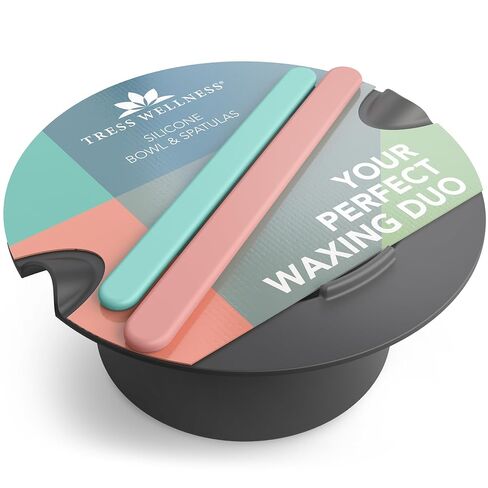 Tress Wellness Wax Warmer Silicone Liner - Easy to Clean Silicone Wax Warmer Bowls with 2x Silicone Spatulas Compatible with 16oz Electric Waxing Kit in Kuwait