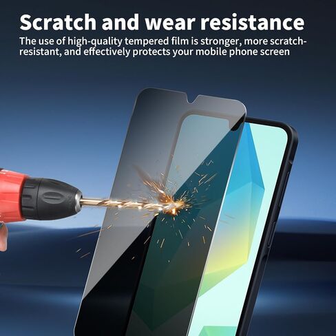 3 Pack For Samsung Galaxy A16 Privacy Screen Protector + 3 Pack Camera Lens Protector, 9H Hardness Anti-Spy Tempered Glass, Scratch-Resistant (Samsung Galaxy A16) in Saudi Arabia