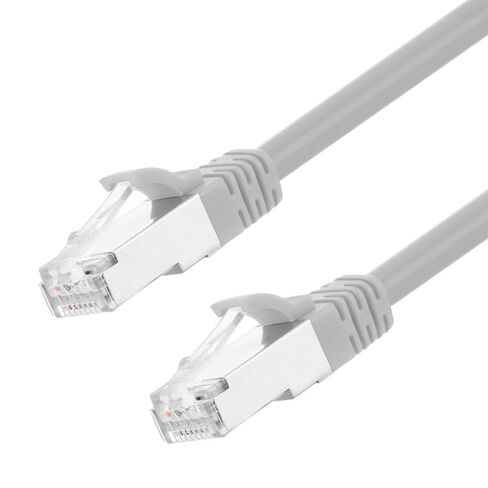 كابل تصحيح NavePoint Ethernet CAT6A، S/FTP، 26AWG، 2 قدم، 5 حزم، رمادي in Kuwait