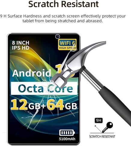 واقي شاشة لجهاز Topsand M8 2025 Android 15 Tablet 8 بوصة، غشاء زجاجي مقوى مقاوم للخدش عالي الدقة لحماية السقوط Topsand M8-15، حساس للمس، مضاد لبصمات الأصابع، عبوتان. in Kuwait