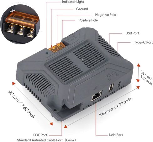 180W PoE Injector Powerful Gigabit Transmission USB Charging Integration Gen 2 Dish in Saudi Arabia