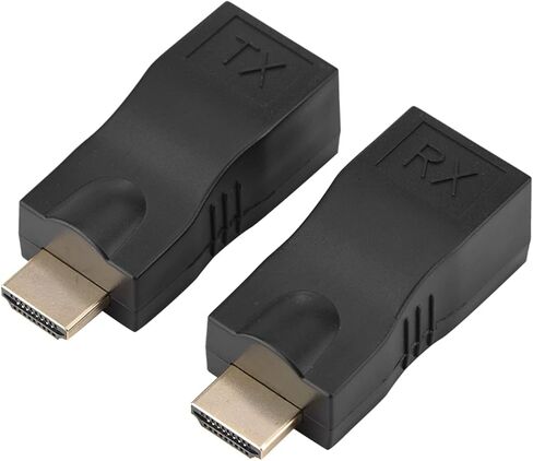 to Ethernet Adapter, 2X 30m to RJ45 Network Cable Extender with Extender Adapter Over CAT‑5e CAT6 Over Ethernet Converter for HDTV Set Top Boxes DVD in Saudi Arabia
