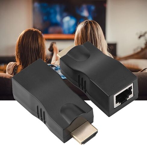 to Ethernet Adapter, 2X 30m to RJ45 Network Cable Extender with Extender Adapter Over CAT‑5e CAT6 Over Ethernet Converter for HDTV Set Top Boxes DVD in Saudi Arabia