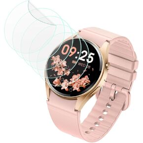 واقي شاشة AKUMAKA Smart Watch G65 - [5 عبوات] فيلم PET شفاف ناعم عالي الدقة [مضاد لبصمات الأصابع] [مضاد للخدش] متوافق مع Sanorum G53، KACUBAKU AKUMAKA RUXINGX G65 Smartwatch in Kuwait