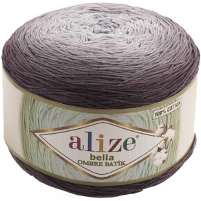Alize Bella Ombre Batik 100 ٪ خيوط قطنية 1 Big Skein 250 Gr 900 MT 984 ياردة (7414) ، أصفر in Kuwait
