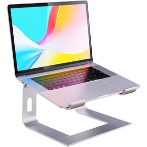 Laptop Stand for Desk, Ergonomic Laptop Stand Riser with MacBook Air/Pro, Portable Computer Stand Holder Compatible with Dell, HP, Samsung, Lenovo, Microsoft Up to 16" Laptops, Silver in Kuwait