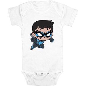بدلة الرضع DC Super Friends Chibi Nightwing - باللون الأبيض - 6 أشهر in Saudi Arabia