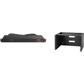 StarTech.com 1x 8U دعامة تثبيت على الحائط لمعدات التثبيت على الرف (WALLMOUNT8) حزمة مع 1x 1U Rackmount PDU شريط الطاقة مع 8 منافذ (RKPW081915) in Kuwait