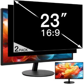 2 Pack 23 Inch Privacy Screen for Computer Monitor 16:9 Aspect Ratio, Eye Protection Anti Glare Computer Screen Cover, Removable Anti-Scratch Computer Screen Privacy Shield for 23'' Widescreen Monitor in Saudi Arabia