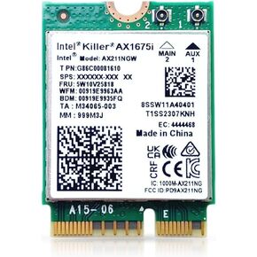 ترقية AX1675i Wi-Fi 6E Killer Series Tri Band 2.4/5/6 جيجا هرتز | 2.4 جيجابت في الثانية | دعم بلوتوث 5.3 in Kuwait