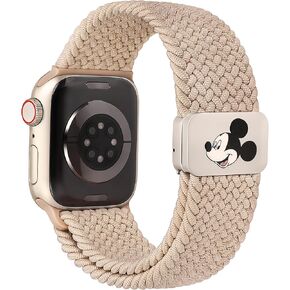 حزام بإبزيم مغناطيسي من الكرتون المضفر متوافق مع أساور ساعة Apple 40/38/41/42/44/45/46/49 مم للنساء والرجال، حزام منسوج من النايلون المرن القابل للتمدد لسلسلة iWatch 11 10 9 8 7 6 5 4 SE/Ultra 3 2 1 in Kuwait