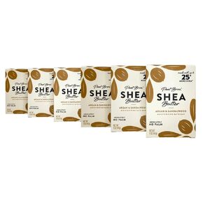 Shea Butter Bar Soap - Moisturizing African Black Soap Bar - Vegan, Palm Oil-Free Soap Bar - Up to 25x More Shea Butter - No Artificial Fragrances - Made in USA - 5 oz in Saudi Arabia