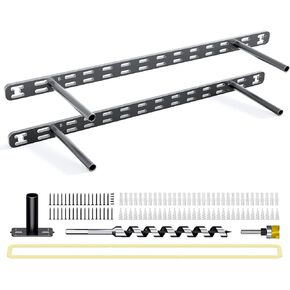 قطعتان من دعامة الرف العائم شديدة التحمل، أجهزة رف عائمة تزيينية، دعامات رف الموقد المعدنية السوداء المخفية (22 بوصة × 6 بوصة × 1.0 بوصة مع أدوات) in Kuwait