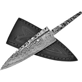 سكين Sgian Dubh مصنوع يدويًا من الفولاذ الدمشقي، شفرة فارغة لصنع سكين Sgain Dubh مع غمد جلدي (سلم) in Kuwait