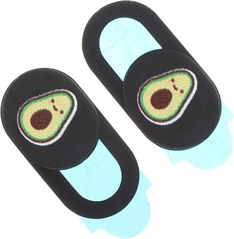 2Pcs Webcam Privacy Cover Slider for Laptop and Phone Anti-Peeping Camera Protector Compatible Most Devices Black Design in Saudi Arabia