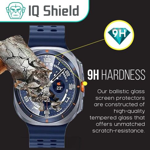 عبوة من 3 قطع من IQShield لساعة Samsung Galaxy Watch 8 مقاس 44 مم من الزجاج المقوى - صديق للحافظة، زجاج مقسى شفاف بصلابة 9H، درع مقاوم للكسر، دقة لمس 99% لساعة Galaxy Watch 8 44m in Saudi Arabia