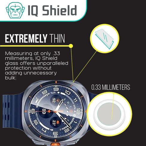 عبوة من 3 قطع من IQShield لساعة Samsung Galaxy Watch 8 مقاس 44 مم من الزجاج المقوى - صديق للحافظة، زجاج مقسى شفاف بصلابة 9H، درع مقاوم للكسر، دقة لمس 99% لساعة Galaxy Watch 8 44m in Saudi Arabia