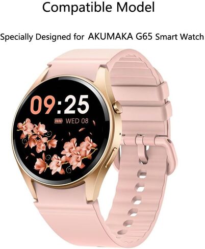 واقي شاشة AKUMAKA Smart Watch G65 - [5 عبوات] فيلم PET شفاف ناعم عالي الدقة [مضاد لبصمات الأصابع] [مضاد للخدش] متوافق مع Sanorum G53، KACUBAKU AKUMAKA RUXINGX G65 Smartwatch in Saudi Arabia