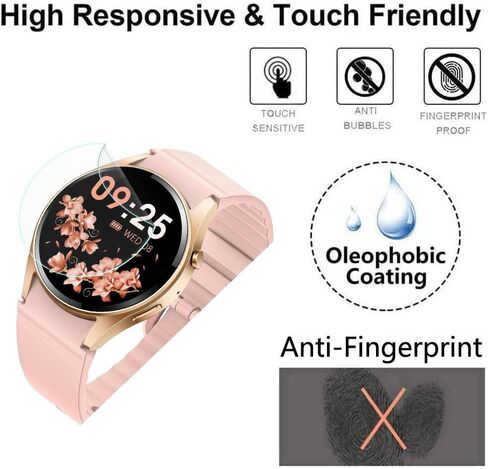 واقي شاشة AKUMAKA Smart Watch G65 - [5 عبوات] فيلم PET شفاف ناعم عالي الدقة [مضاد لبصمات الأصابع] [مضاد للخدش] متوافق مع Sanorum G53، KACUBAKU AKUMAKA RUXINGX G65 Smartwatch in Saudi Arabia