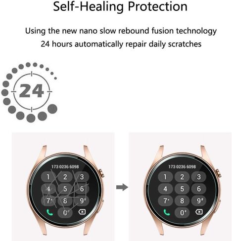 واقي شاشة AKUMAKA Smart Watch G65 - [5 عبوات] فيلم PET شفاف ناعم عالي الدقة [مضاد لبصمات الأصابع] [مضاد للخدش] متوافق مع Sanorum G53، KACUBAKU AKUMAKA RUXINGX G65 Smartwatch in Saudi Arabia