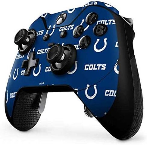 ملصق Skinit المخصص للألعاب متوافق مع وحدة تحكم Xbox One Elite - تصميم سلسلة NFL Indianapolis Colts Blitz المرخص رسميًا in Kuwait