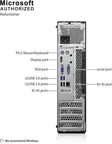 Lenovo ThinkCentre M700 SFF Business Desktop PC, M700 Computer Core 6th Gen, 8GB RAM, 256GB SSD, WiFi, Bluetooth, RGB Keyboard Windows 11 Pro (Renewed) in Kuwait