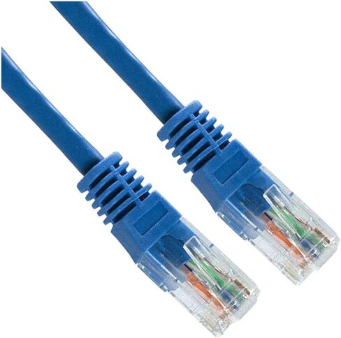 3ft - CAT5e Ethernet Network LAN Router Patch Cable Cord سلك 350 ميجا هرتز RJ45 سلك عالمي أزرق متعدد الاستخدامات متين وموثوق به جزء بديل للأجهزة المنزلية مكون صيانة ترقية in Kuwait