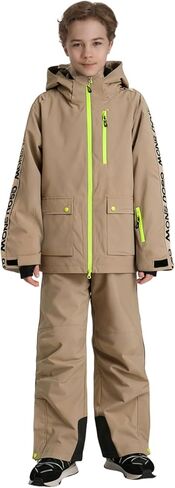 GSOU SNOW Snow Suit for Kids Ski Suit Boys Ski Jacket and Snow Bibs Set Waterproof Insulated Snowsuit Windproof for Kid Youth in Saudi Arabia